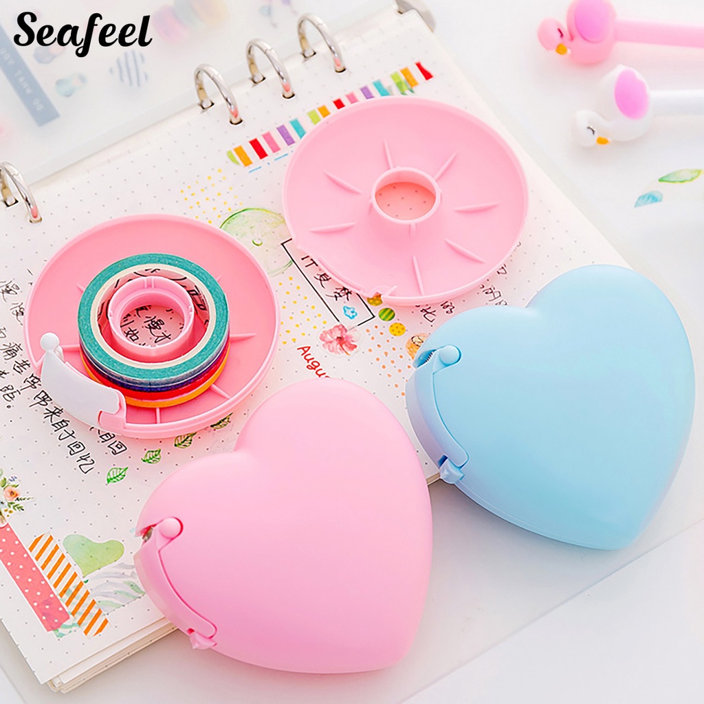 Khuôn Cắt Băng Keo Hình Bánh Donut Trái Tim Hoạt Hình Mini