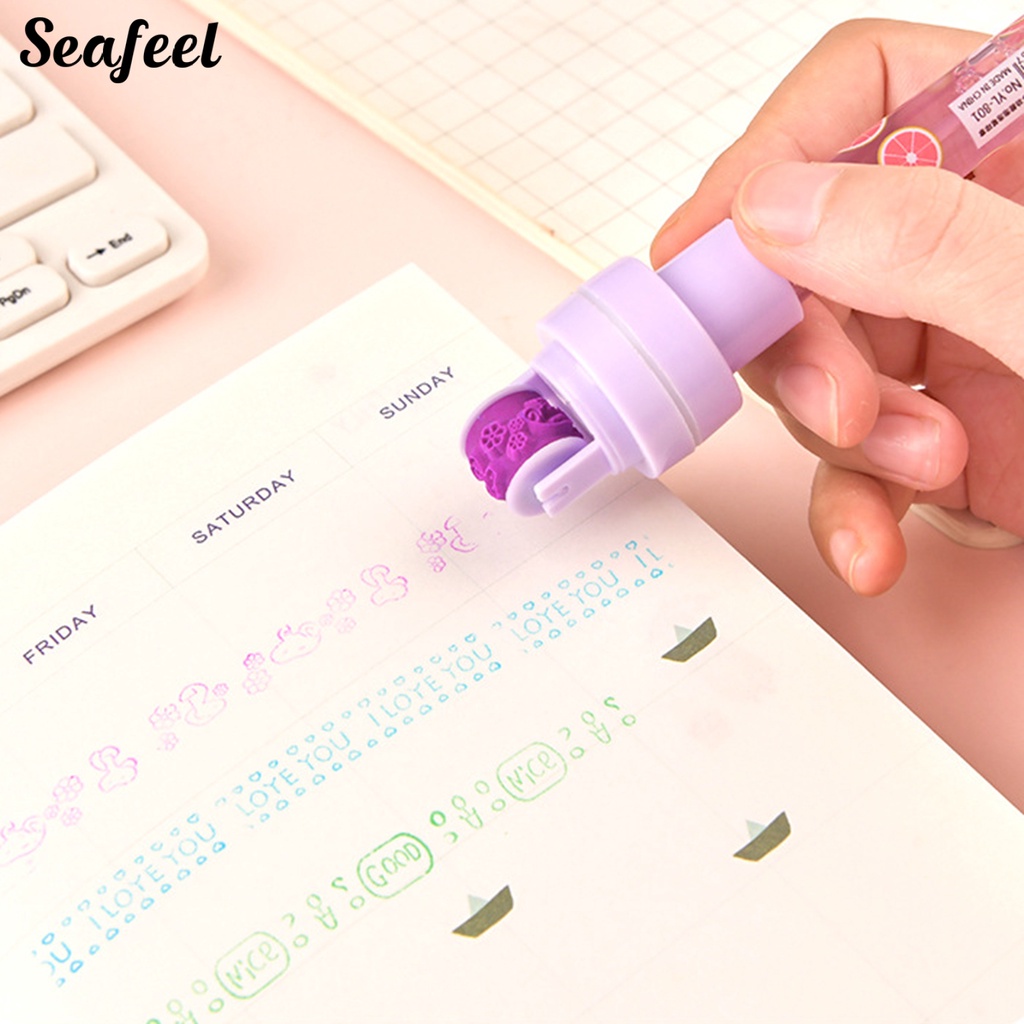 Bút Bi Nhựa Họa Tiết Dễ Thương Có Đèn Và Bong Bóng