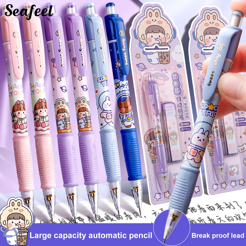 1 Bộ Bút Chì Cơ Kèm Gôm Tẩy Hình Thỏ Đáng Yêu