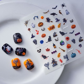  Sticker Lụa Nổi 5D Độc Đáo | Halloween | Hình Dán Móng Tay TS-181 
