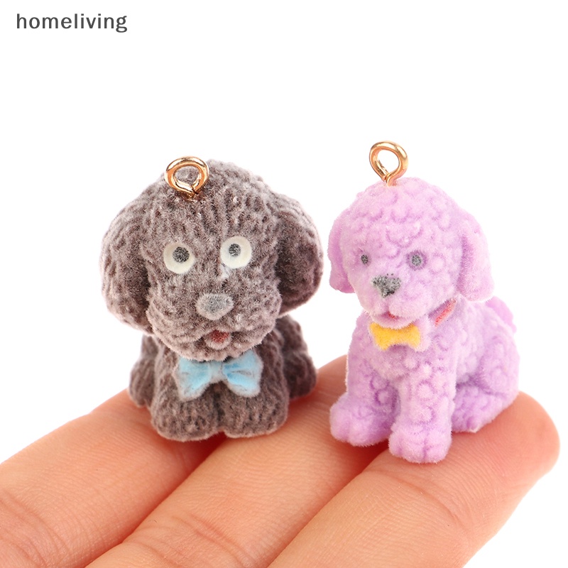 Bộ 5 Móc Khóa / Dây Chuyền / Vòng Tay Hình Chú Chó Hoạt Hình Dễ Thương DIY