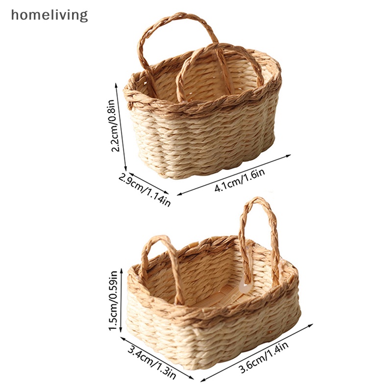 Giỏ Đan Đựng Rau Củ Quả Tỉ Lệ 1: 12 Trang Trí Nhà Búp Bê