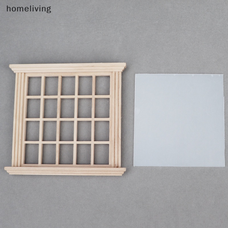 Khung Cửa Sổ Vuông 20 Pane Mini Trang Trí Nhà Búp Bê Tỉ Lệ 1: 12