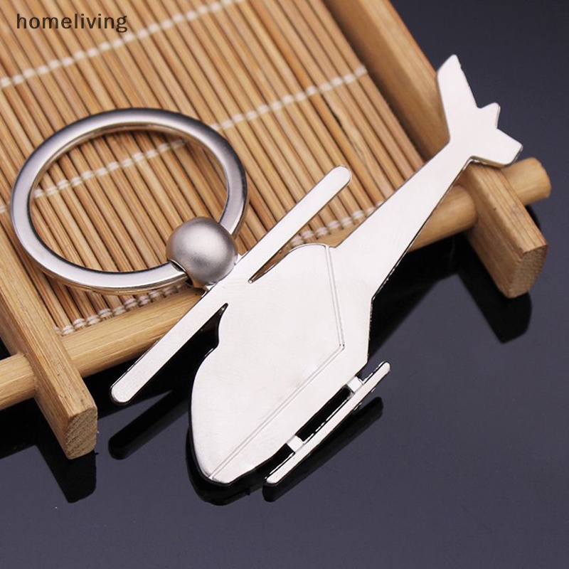 Móc Khóa Hình Máy Bay Bằng Thép Không Gỉ Sáng Tạo