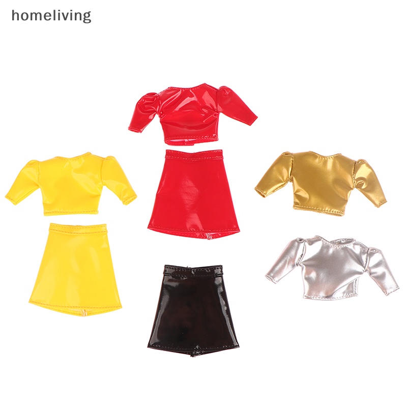 Đầm Búp Bê Da PU Tay Ngắn 29cm Thiết Kế Xinh Xắn