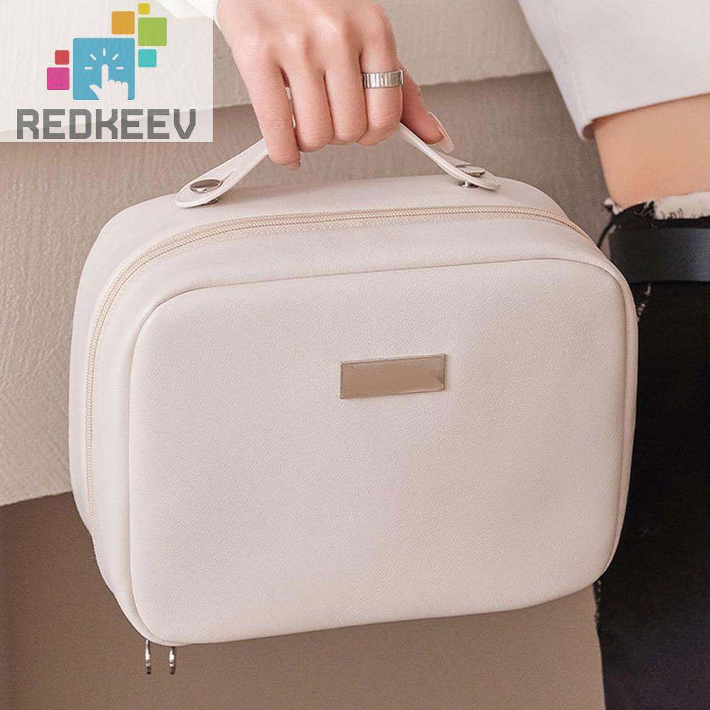 Túi Da PU Đựng Mỹ Phẩm Sức Chứa Lớn Tiện Dụng Cho Nữ