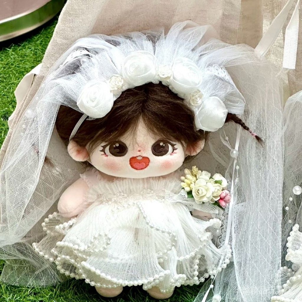 Búp Bê Vải Cotton Hạt Dẻ 20CM Dễ Thương Thay Đổi Được Không Gây Kích Ứng Làm Quà Tặng Valentine Cho Bé Gái