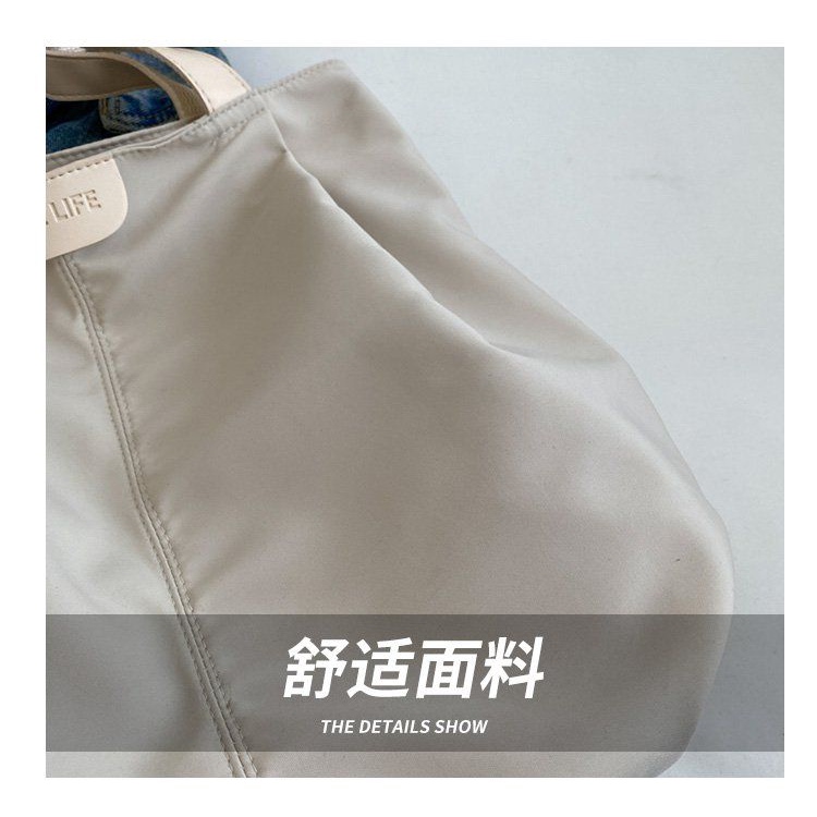 Túi Tote Đeo Vai Bằng Vải Bạt Sức Chứa Lớn 34X33CM Cho Nữ