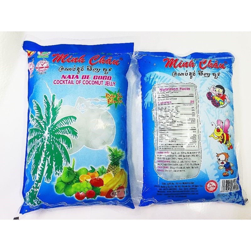 Thạch Dừa Bến Tre Minh Châu 1Kg/Túi Thanh Mát, Giải Khát Mùa Hè - Đồ Ăn Vặt