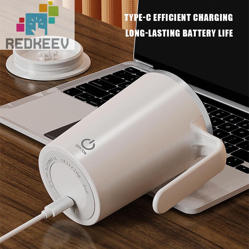 Cốc Trộn Tự Động Thông Minh 400ml Bằng Thép Không Gỉ Cổng USB