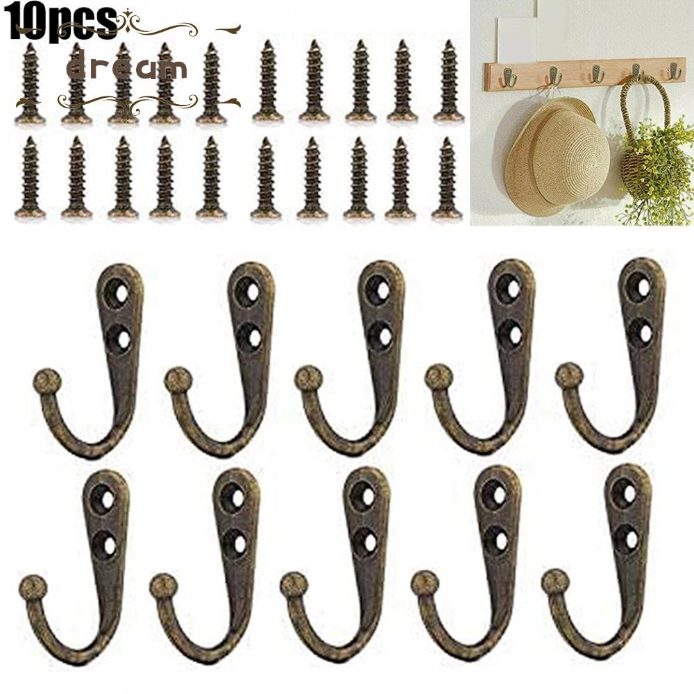 【DREAMLIFE】Hooks Bedroom Hanging Coat Holder Tools W/20 Pieces Screws Wall Mounted