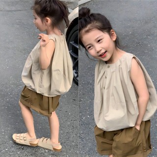 Bộ Đồ Thể Thao Mùa Hè Tay Cộc Dáng Rộng Phong Cách Nhật Bản Dễ Thương Hợp Thời Trang Cho Bé Gái