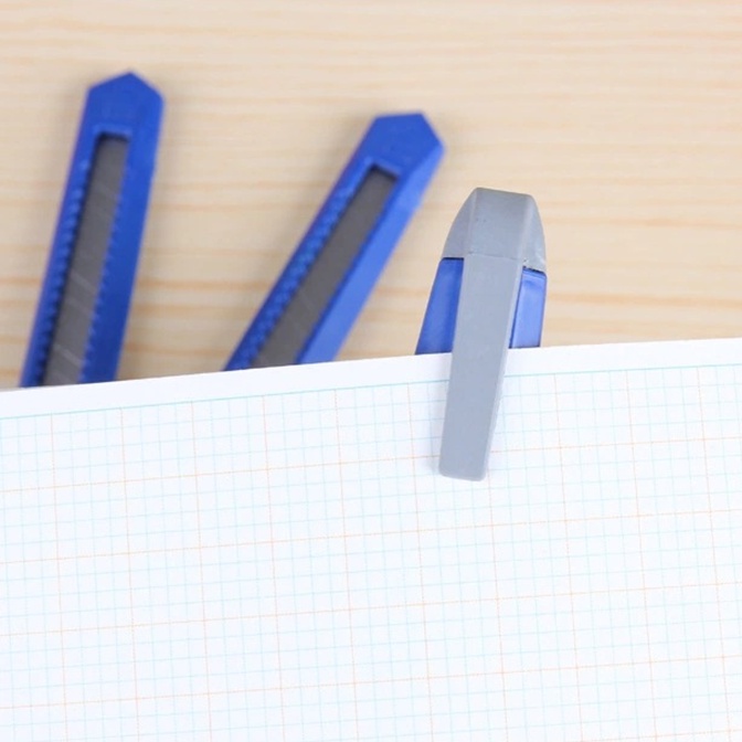 Sỉ 10 Dao rọc giấy lưỡi inox có thể thay đổi lưỡi sử dụng được nhiều lần, nhỏ gọn chắc chắn cán nhựa tốt