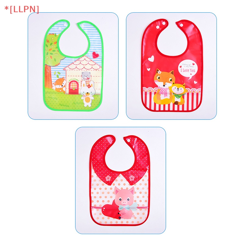 Yếm Ăn Chống Thấm Nước In Họa Tiết Hoạt Hình Tiện Dụng Cho Bé