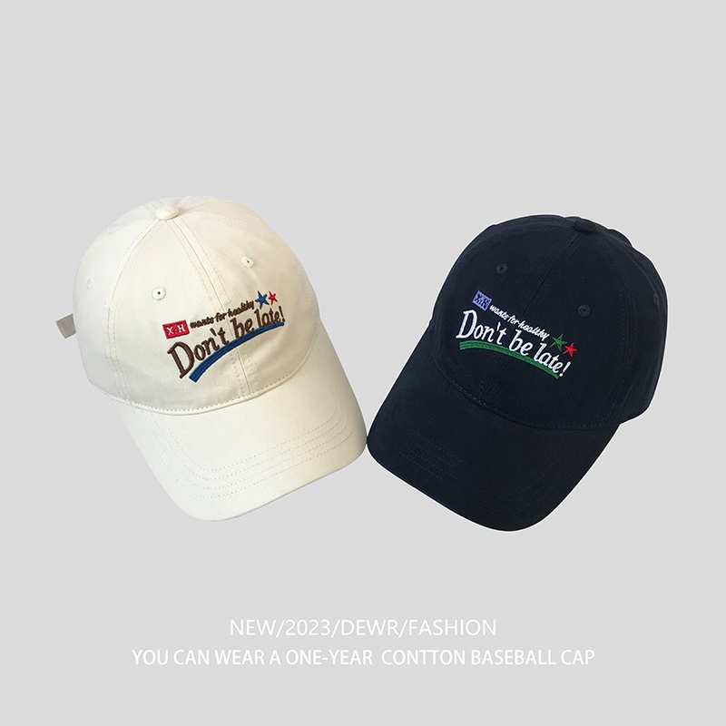 Mũ Lưỡi Trai Mềm Thêu Chữ Phong Cách Hàn Quốc Cho Nam Nữ