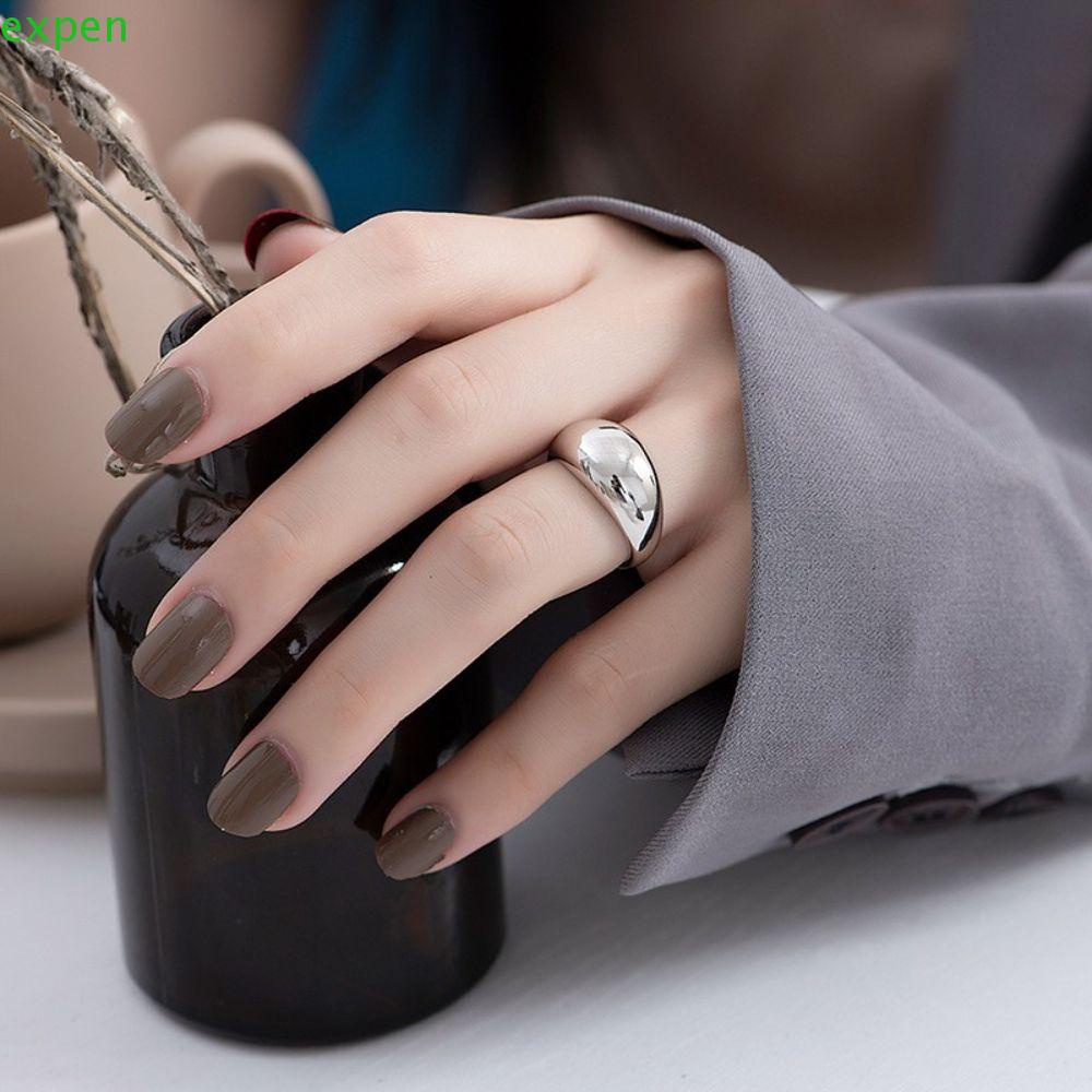 EXPEN Nhẫn Hình Học Lớn Màu Sắc Tinh Khiết Có Thể Điều Chỉnh Kích Thước Dành Cho