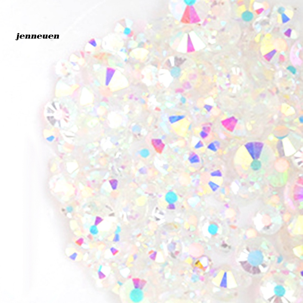 Bộ 300 Hạt Đá Nhiều Màu Lấp Lánh Trang Trí Móng Tay Nghệ Thuật