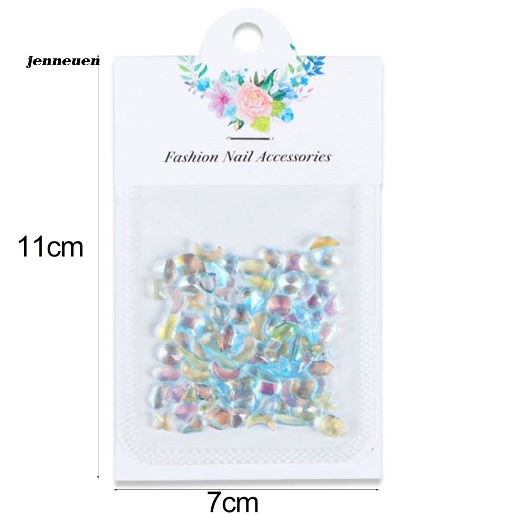 Set 100 Phụ Kiện Trang Trí Móng Tay Nghệ Thuật 3D Nhiều Màu Sắc Sống Động