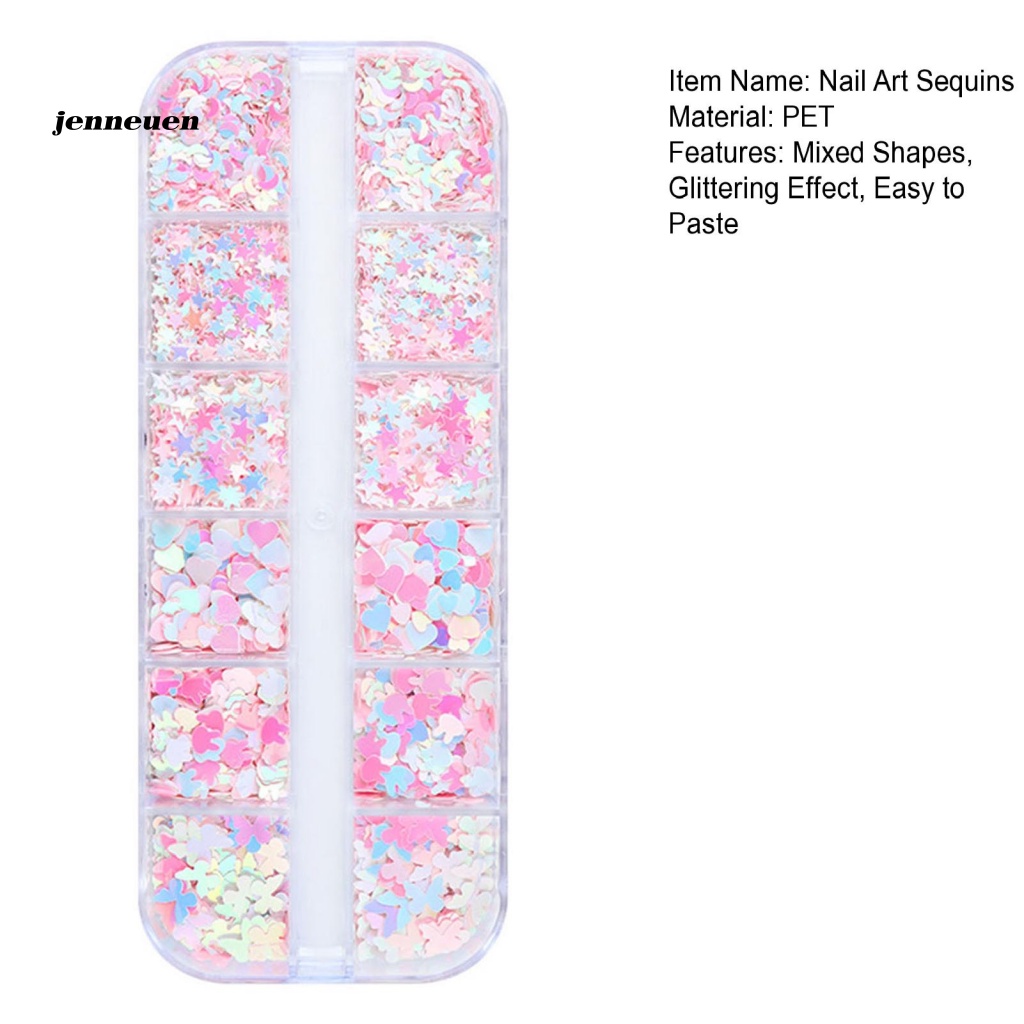 Jen 1 Hộp Đựng Phụ Kiện Làm Móng Hàng Ngày Hình Ngôi Sao Mặt Trăng Thỏ Bướm Trái Tim Cho Salon