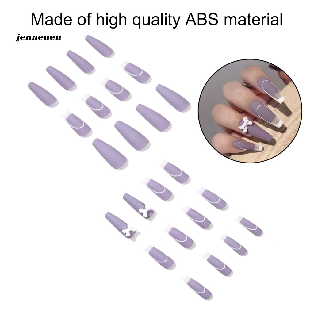 Bộ 24 Móng Tay Giả Bề Mặt Sáng Chống Rách