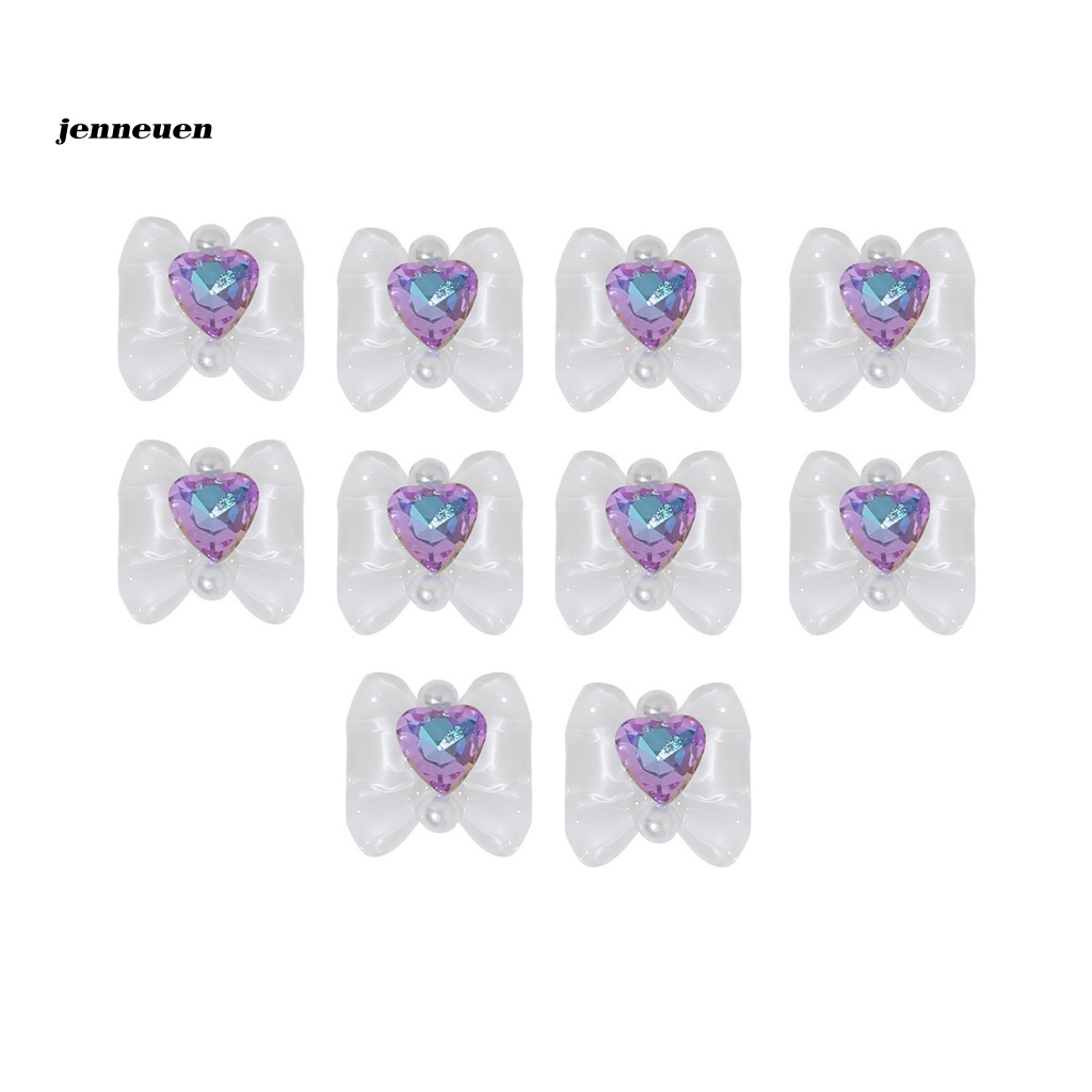 Set 10 Phụ Kiện Trang Trí Móng Tay 3D Lấp Lánh Sang Trọng Chống Rơi