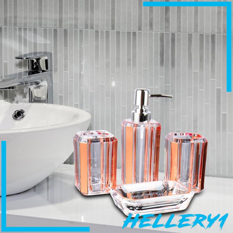 Set 4 Bình Đựng Xà Phòng Trong Suốt Trang Trí Nhà Tắm