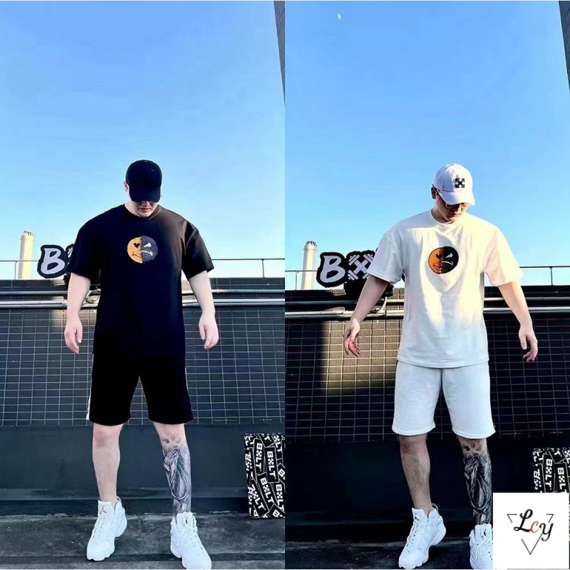 Hàng Có Sẵn Áo Thun Cotton Trơn Đính Kim Sa Mặt Cảm Xúc Thay Đổi Khuôn Mặt