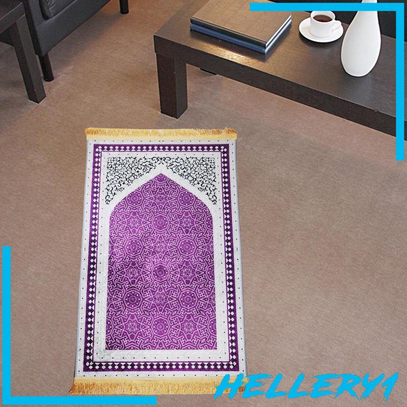 Thảm Cầu Nguyện Hình Chữ Nhật Bằng Polyester In Họa Tiết Thổ Nhĩ Kỳ Phối Tua Rua Thanh Lịch Cho Nam Và Nữ