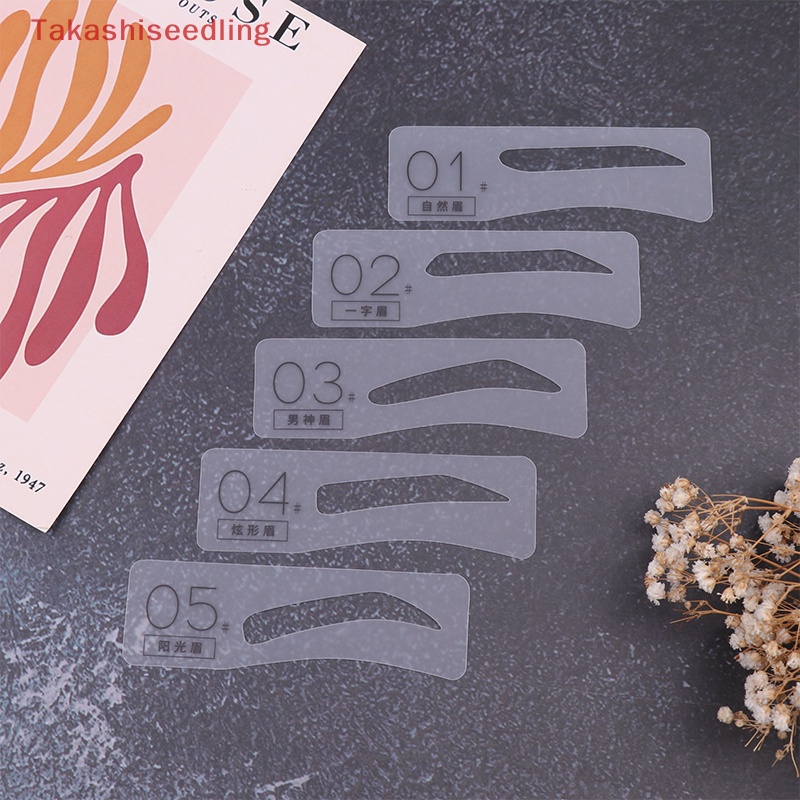 Set 5 Thẻ Khuôn Hỗ Trợ Kẻ Lông Mày Tiện Dụng Cho Nam Giới