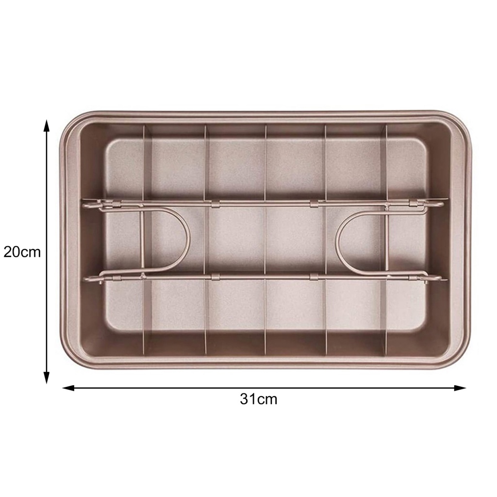 Khuôn Nướng Bánh Brownie Hình Vuông Chịu Nhiệt Độ Cao Dễ Vệ Sinh