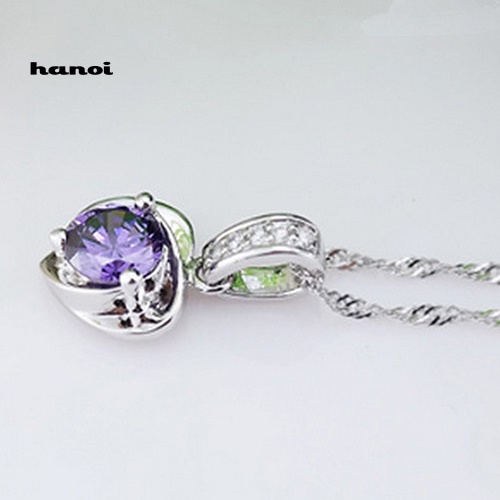 Vòng cổ MặT HìNh TráI Tim ĐíNh Kim Cương Giả ThờI Trang Cho Nữ