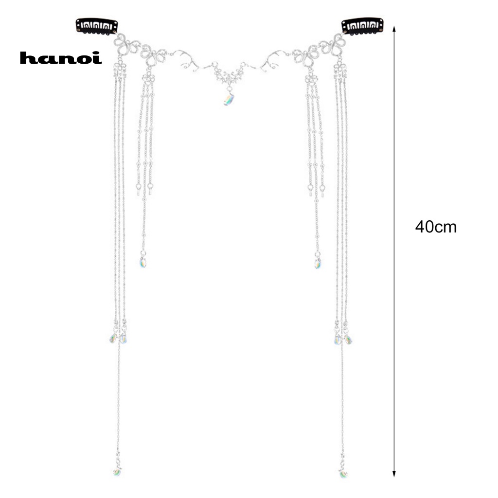 Chuỗi Dây Đeo Trán Đính Đá Tua Rua Phong Cách Cổ Điển Thanh Lịch Dành Cho Nữ