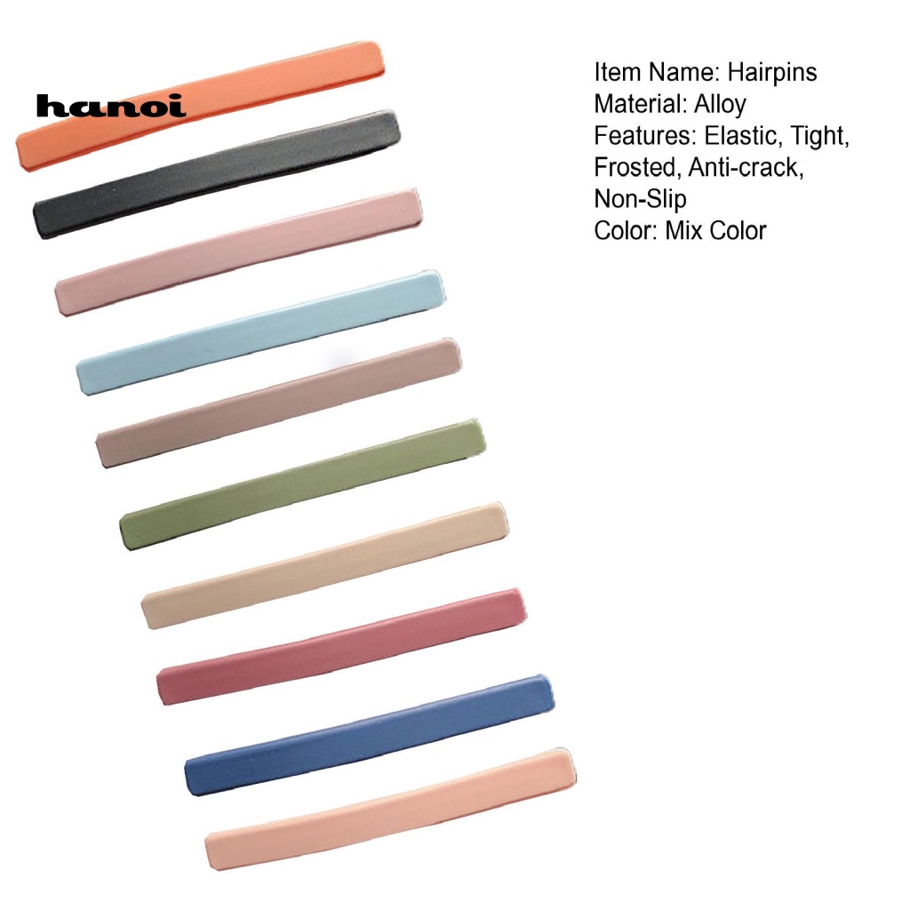 Set 10 Kẹp Tóc Co Giãn Cố Định Tóc Chống Trượt Chống Nứt Dành Cho Nữ