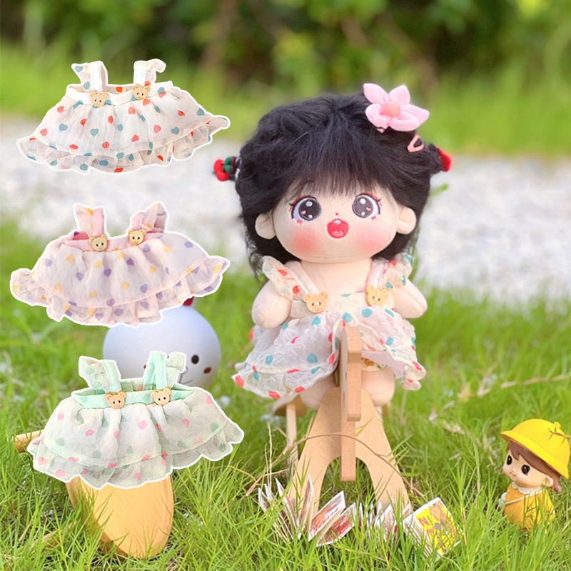 Đầm Cotton 20cm Xinh Xắn Cho Búp Bê