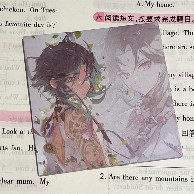 Giấy Ghi Chú Họa Tiết Hoạt Hình Đáng Yêu YB3 Genshin BY3