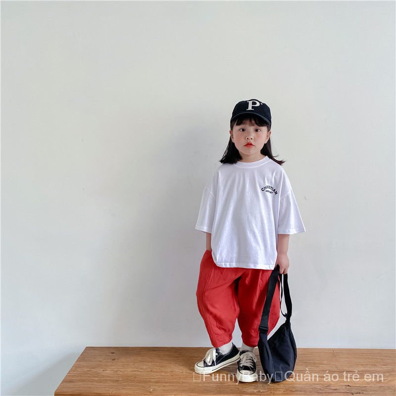 Áo Thun Cotton Tay Ngắn Cổ Tròn In Hoạt Hình Phong Cách Hàn Quốc Thời Trang Mùa Hè 2023 Dành Cho Bé Gái
