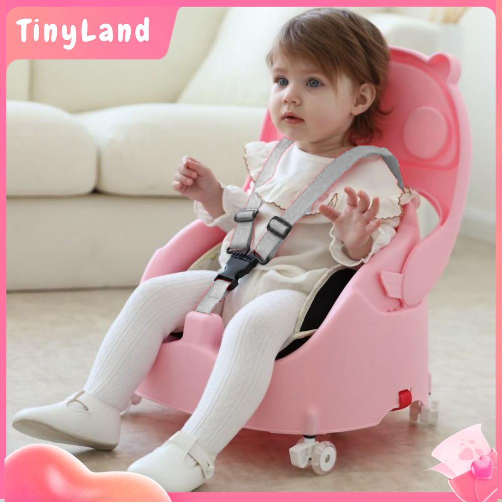 TinyLandGhế ngồi trẻ em ghế ăn đa năng điều chỉnh bàn ăn di động bàn ăn cho bé ghế trượt cmman