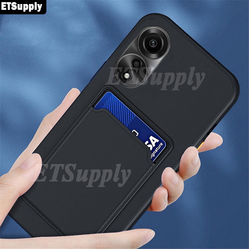 Ốp Điện Thoại Gel Silica Có Ngăn Đựng Thẻ Cho OPPO Reno 8T 5G A78 4G A58 A78 4G 5G Reno8T