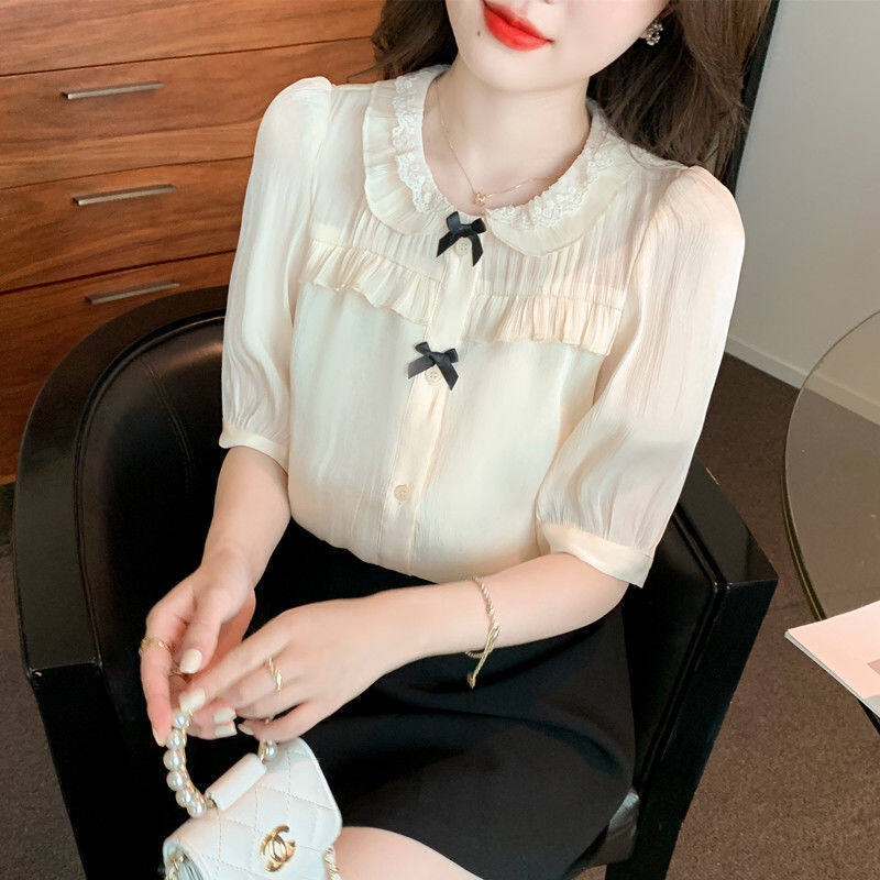 Áo Sơ Mi Ngắn Tay Dáng Rộng Thời Trang Mùa Hè Hàn Quốc Dành Cho Nữ