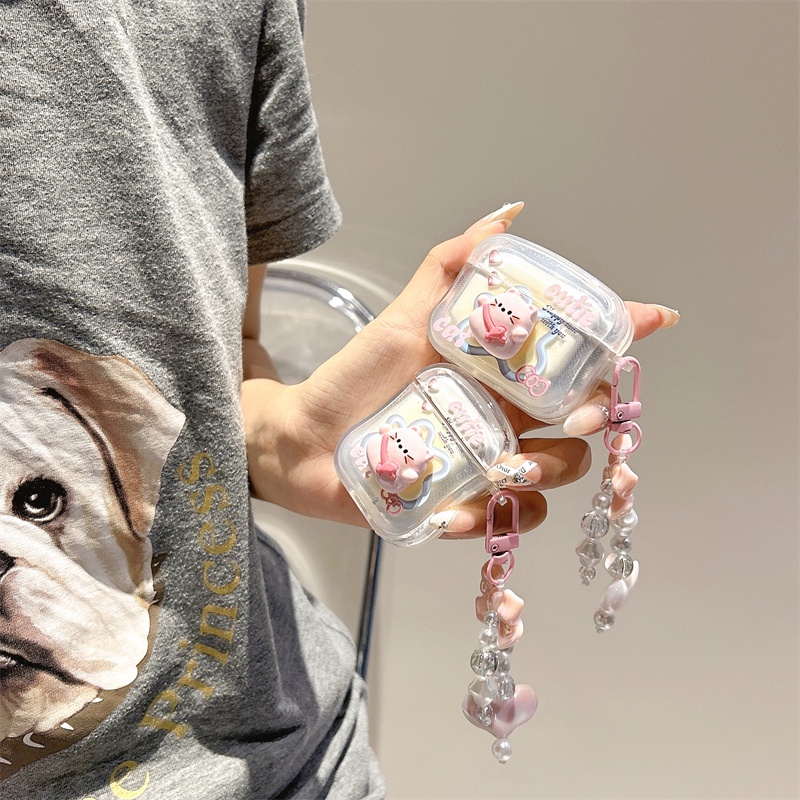 Vỏ Bảo Vệ Hộp Sạc Tai Nghe Bluetooth Không Dây Airpods1 / 2 3 Pro Pro2 Air Pods Pro 3 Hình Mèo Dễ Thương Ốp