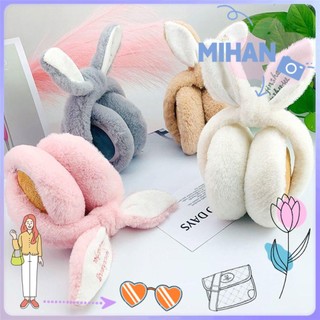 Chụp Tai Bằng Vải Bông Mềm Mại Thời Trang Bảo Vệ Lạnh Tai Thỏ Ngoài Trời