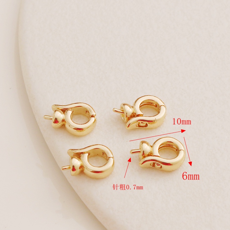 Khóa Vòng Tay / Dây Chuyền Mạ Vàng 14k Kích Thước 6 * 10mm Tiện Dụng diy