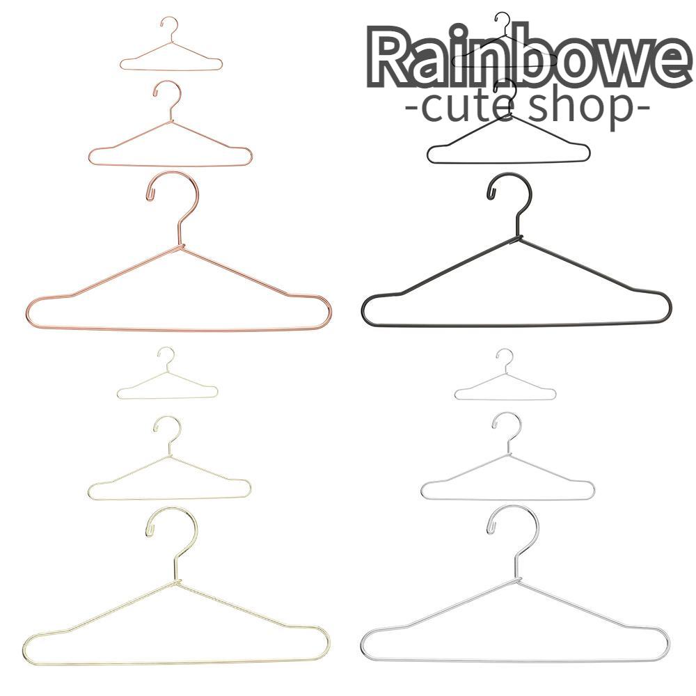 Bộ 10 móc treo mini cho tủ quần áo bằng kim loại dễ thương chất lượng cao trang trí cho nhà búp bê 1/6