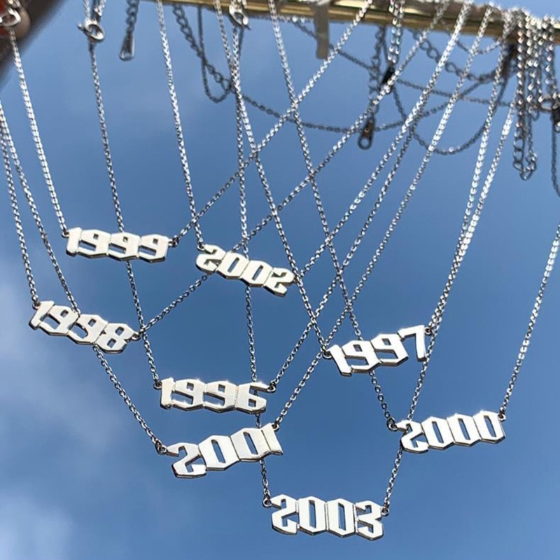 Ha Dây Chuyền Mặt Số Năm Độc Đáo Phong Cách hip hop Làm Quà Tặng Sinh Nhật Cho Bạn Nữ