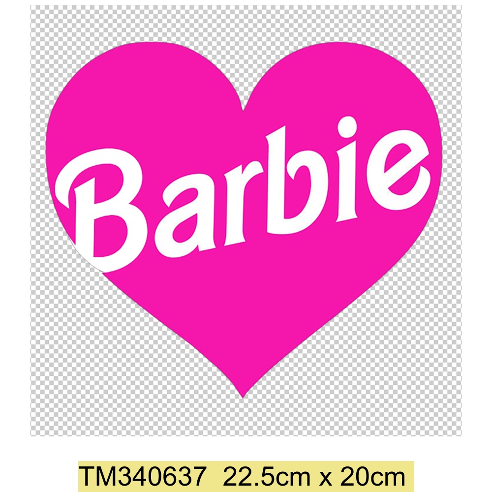 Nhãn Dán Quần Áo Họa Tiết Barbie In Nhiệt Báo Chí Miếng Dán Có Thể Giặt Sắt Trên Vinyl Miếng Dán Cho Quần Áo Túi Truyền Nhiệt Táo