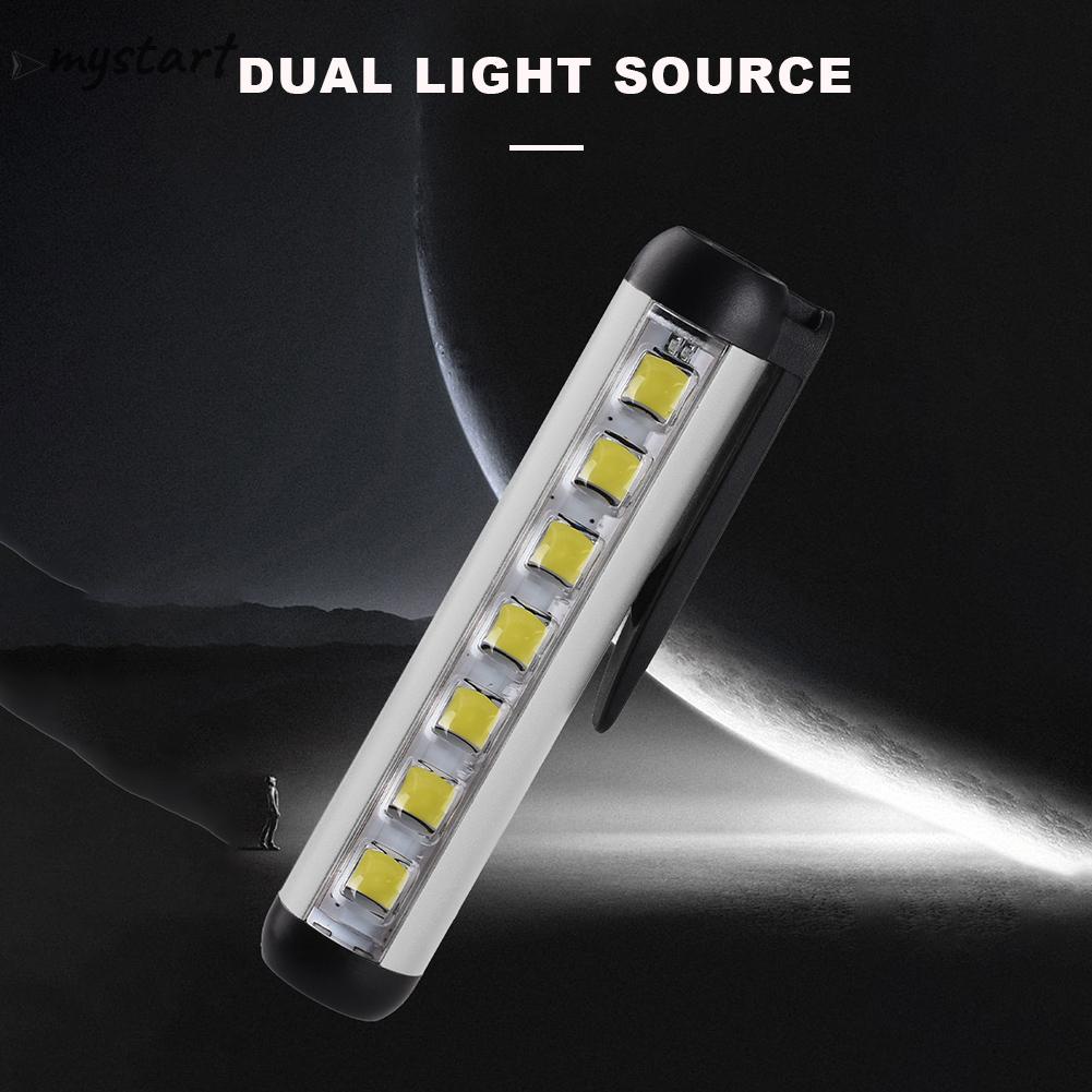 Đèn Pin LED Cầm Tay Sạc Được Loại C Kèm Kẹp Nam Châm