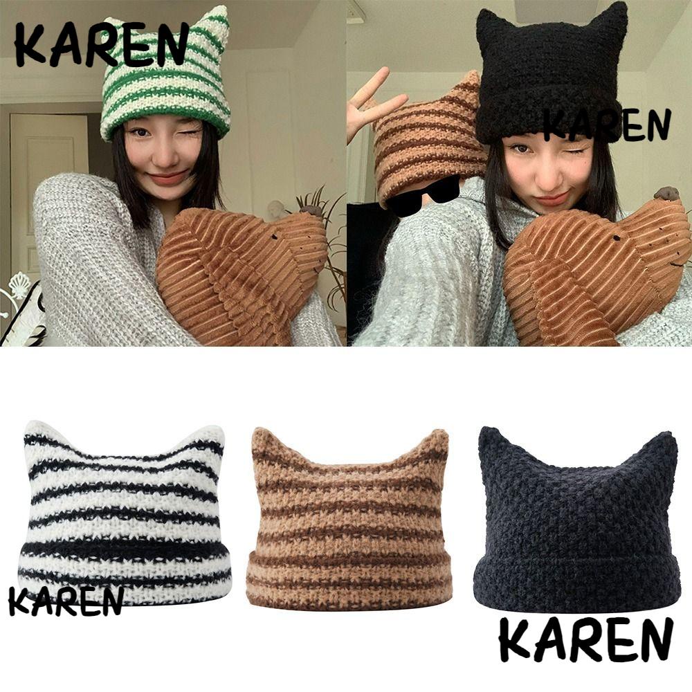 Mũ Beanie Tai Mèo Phong Cách Nhật Bản Dễ Thương