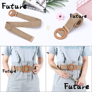 Thắt lưng vải sợi rơm thời trang cho nữ