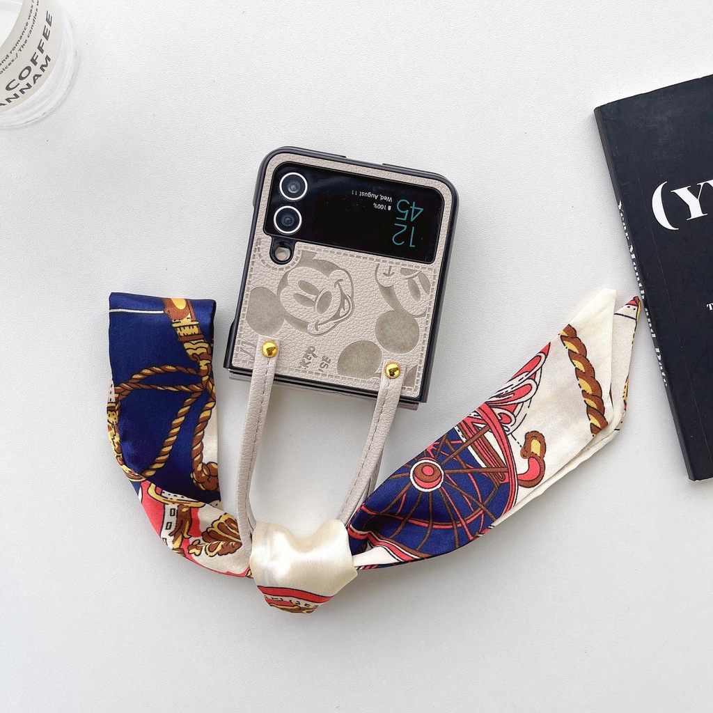 Ốp Điện Thoại Nắp Gập Họa Tiết Hoạt Hình Dễ Thương Sang Trọng Cho Samsung Galaxy Z Flip 4 Z Flip 3 Samsung Z Flip4 Z Flip3