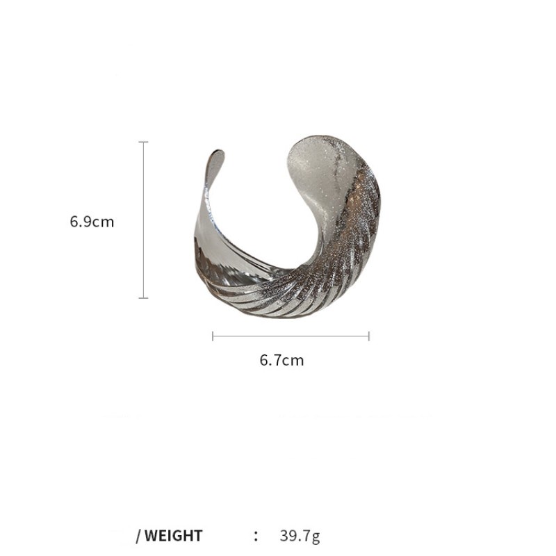 1 Vòng Tay Kim Loại Nhiều Lớp Thiết Kế Hình Học Phong Cách punk Âu Mỹ